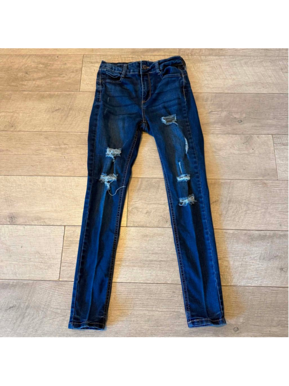 Women's WAX JEAN Blue Distressed Skinny Jeans Size 24